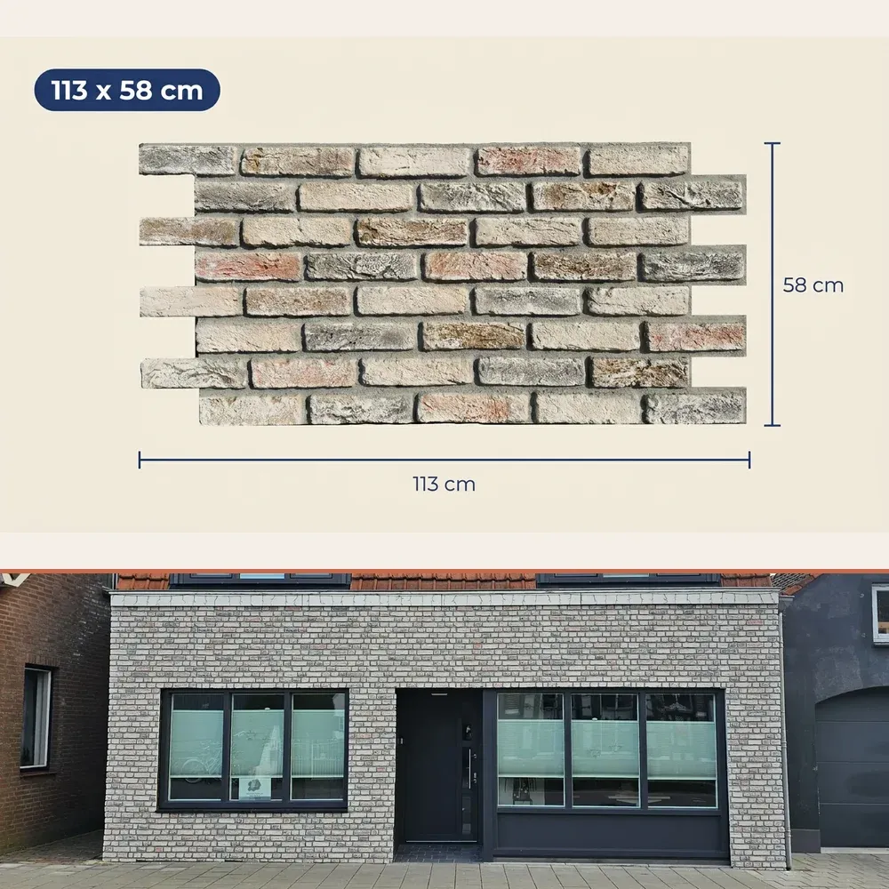 Painel 3D de Tijolo Artisan Brick 113x58 cm